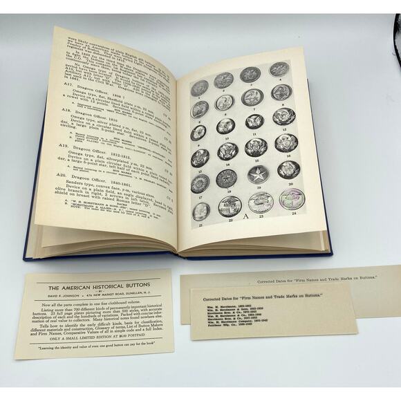 The AMERICAN HISTORICAL BUTTONS Book 1942 David F. JOHNSON - Vintage - READ - Picture 7 of 16